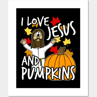 I Love Jesus And Pumpkins Christian Halloween Alternative Posters and Art